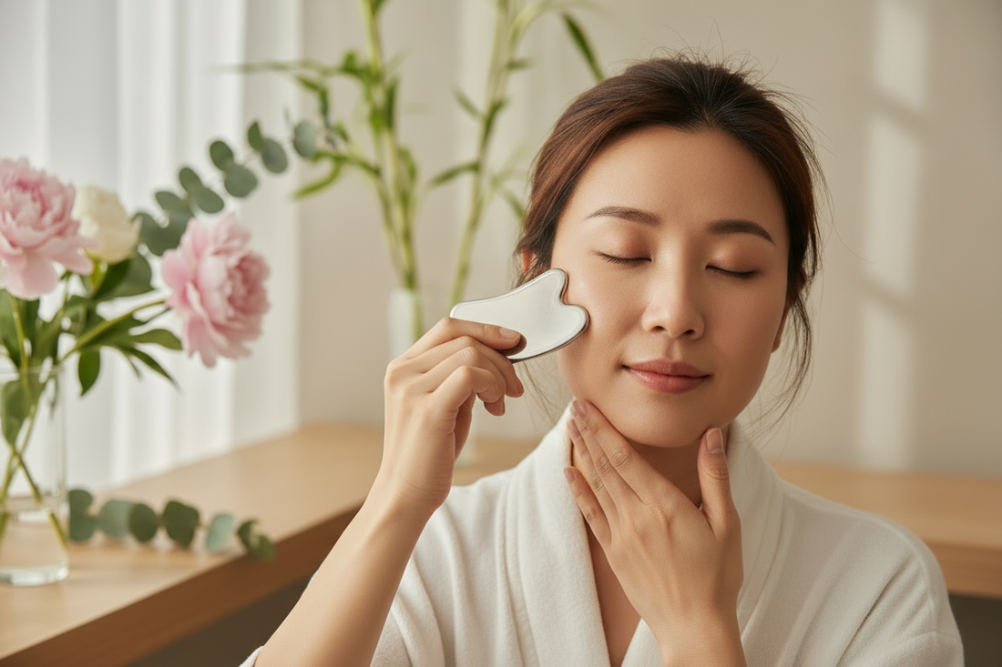 Gua Sha for Radiant Mornings – And Why Your Bio-Retinol Oil Serum Is the Perfect Companion