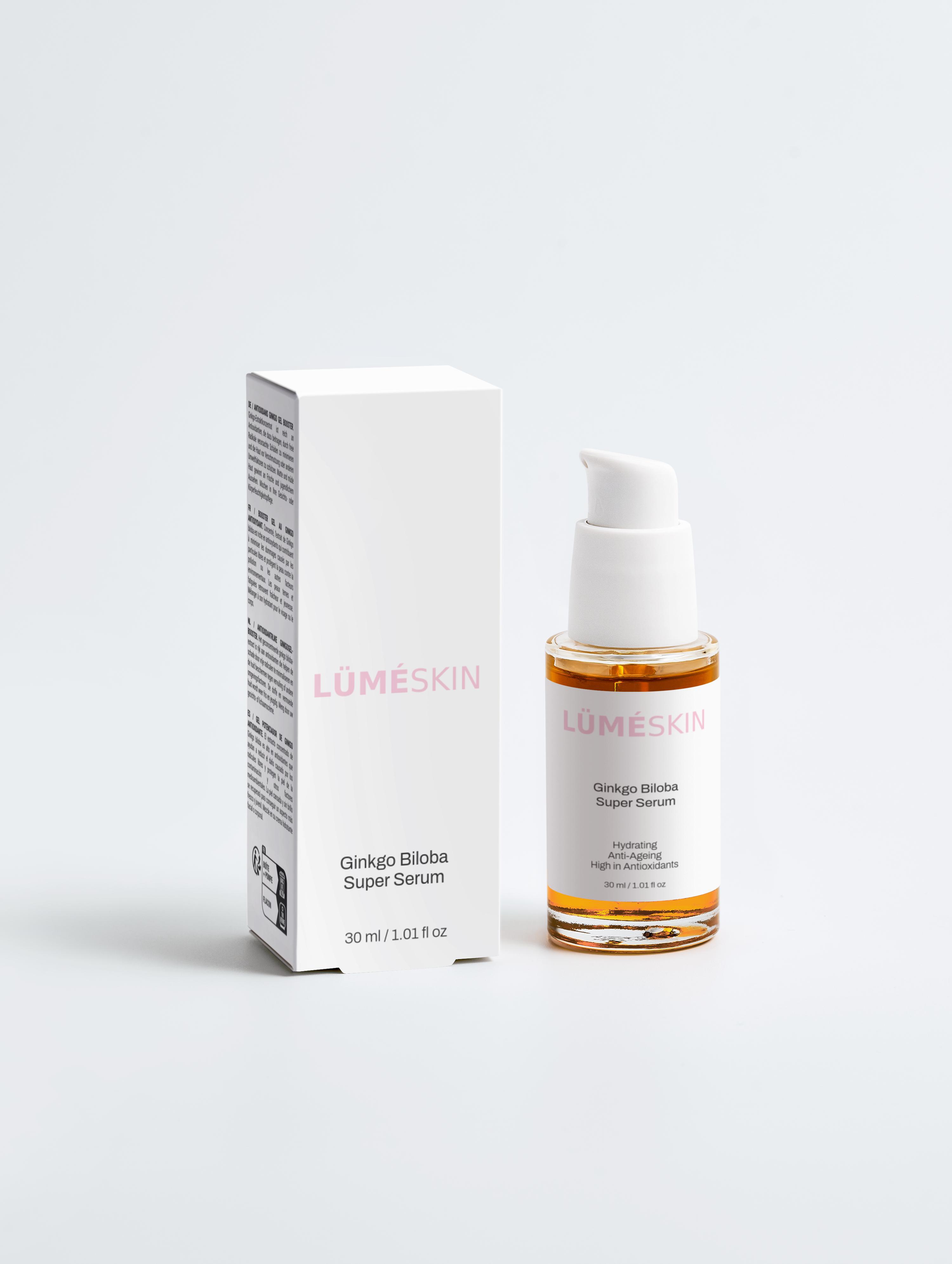LÜMÉSKIN Ginkgo Biloba Super Serum bottle antioxidant face serum
