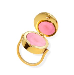 Paris Lip Balm Ring in 14K Gold