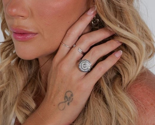 Paris Lip Balm Ring in Stainless Steel