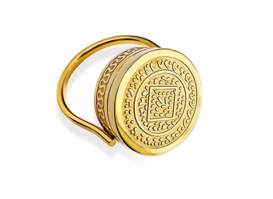 Boho Lip Balm Ring in 14K Gold