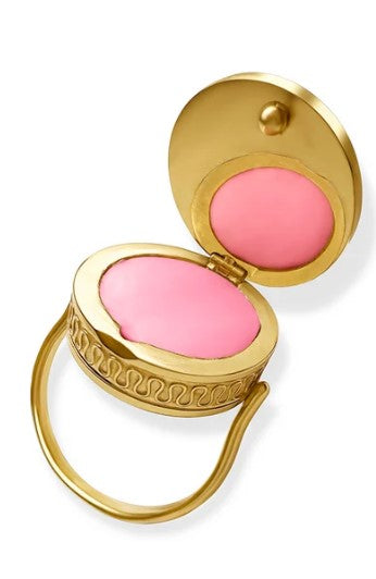 Boho Lip Balm Ring in 14K Gold