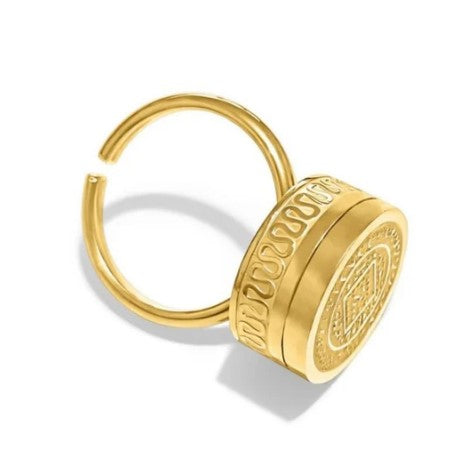Boho Lip Balm Ring in 14K Gold