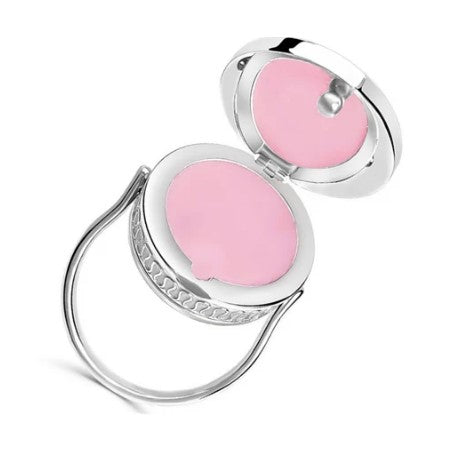 Boho Lip Balm Ring in Stainless Steel