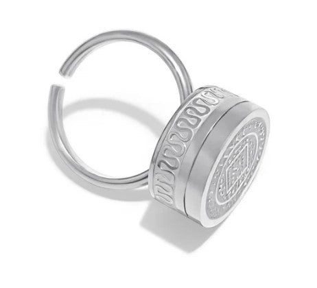 Boho Lip Balm Ring in Stainless Steel