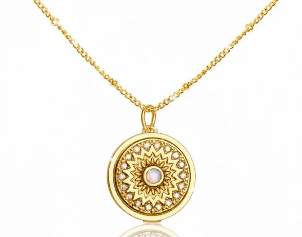 Paris Lip Balm Necklace in 14K Gold