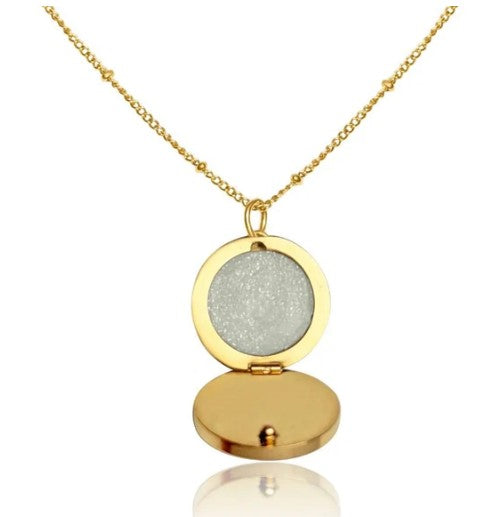Boho Lip Balm Necklace in 14K Gold