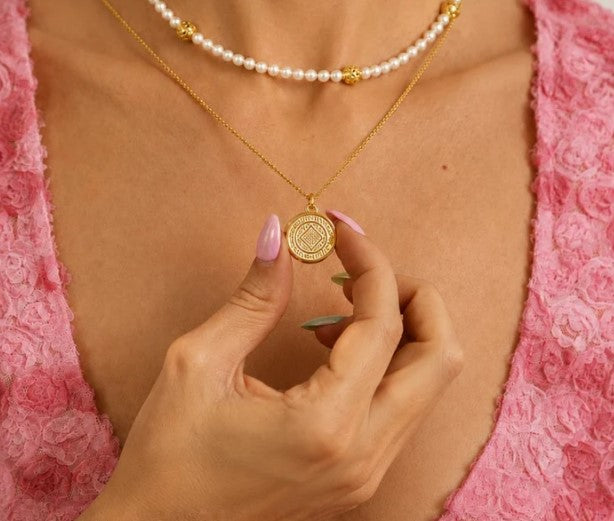 Boho Lip Balm Necklace in 14K Gold