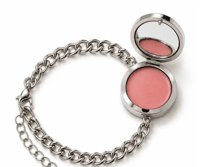 Mother of Pearl Lip Balm Bracelet in Stainless Steel