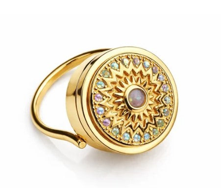 Paris Lip Balm Ring in 14K Gold